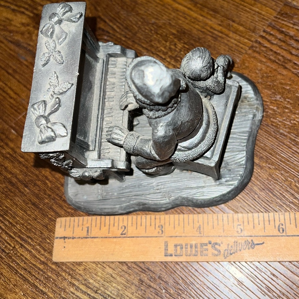 Vintage Rare Michael Ricker Pewter Sitting Santa & Cory Piano Limited Edition - Picture 11 of 12